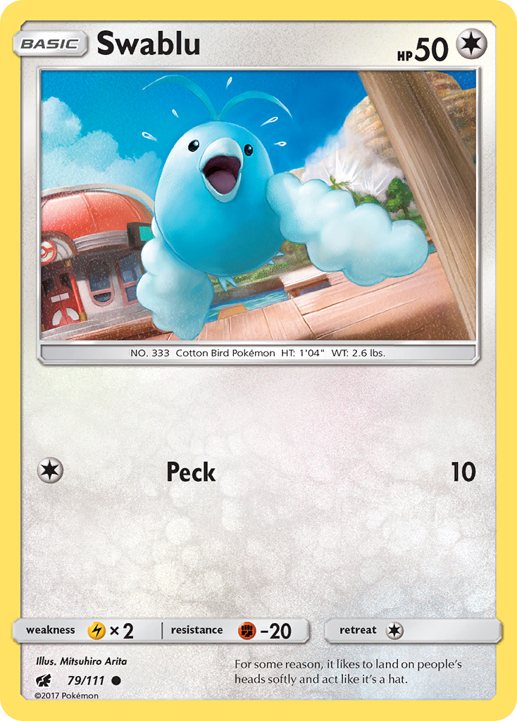 Swablu (79/111) [Sun & Moon: Crimson Invasion] | Card Merchant Takapuna