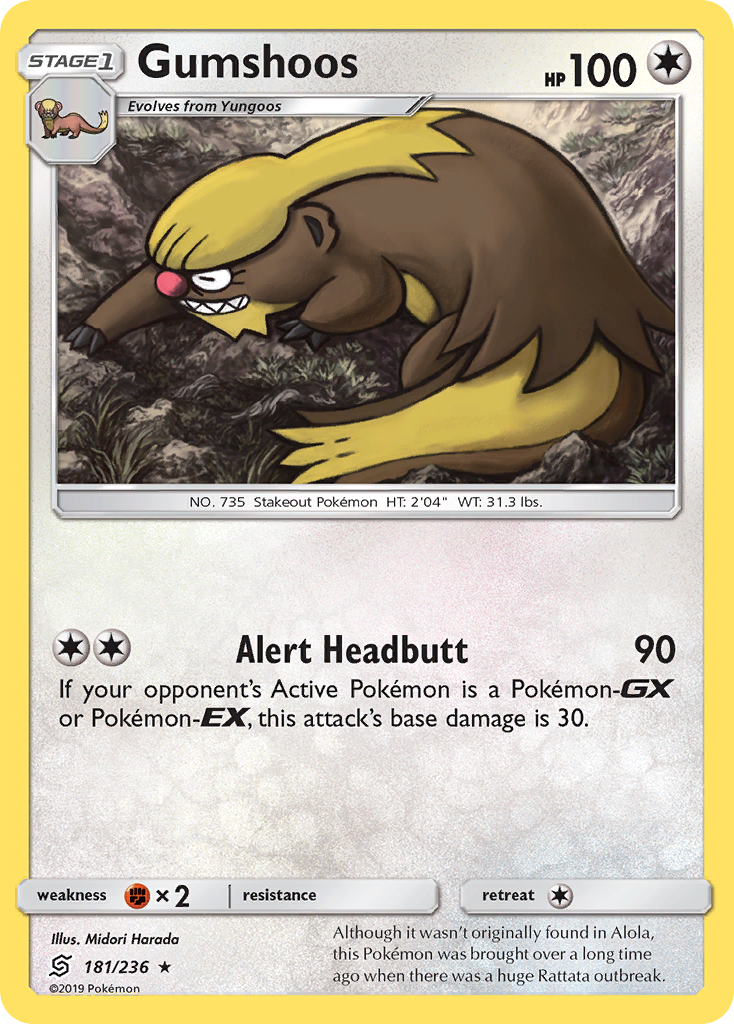 Gumshoos (181/236) [Sun & Moon: Unified Minds] | Card Merchant Takapuna