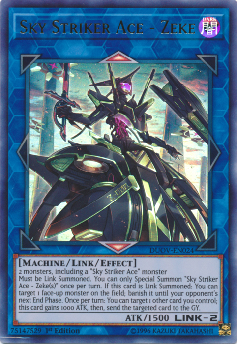 Sky Striker Ace - Zeke [DUOV-EN024] Ultra Rare | Card Merchant Takapuna