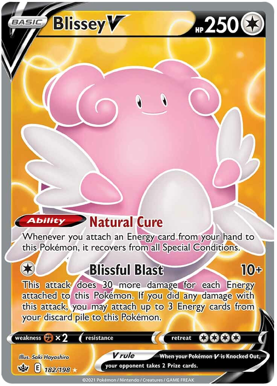 Blissey V (182/198) [Sword & Shield: Chilling Reign] | Card Merchant Takapuna