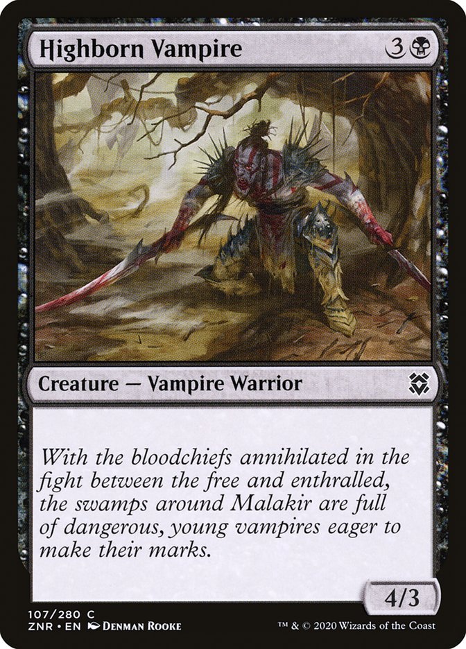 Highborn Vampire [Zendikar Rising] | Card Merchant Takapuna