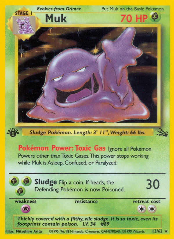 Muk (13/62) [Fossil 1st Edition] | Card Merchant Takapuna