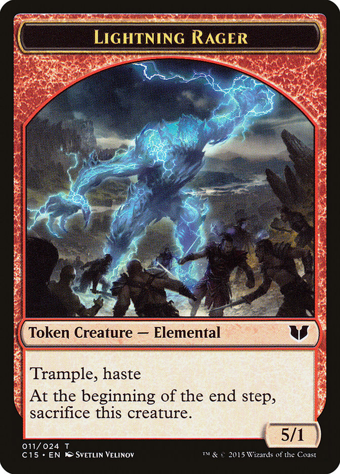 Lightning Rager // Lightning Rager Double-Sided Token [Commander 2015 Tokens] | Card Merchant Takapuna