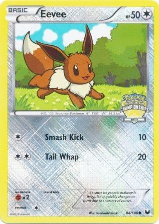 Eevee (84/108) (City Championship Promo) [Black & White: Dark Explorers] | Card Merchant Takapuna