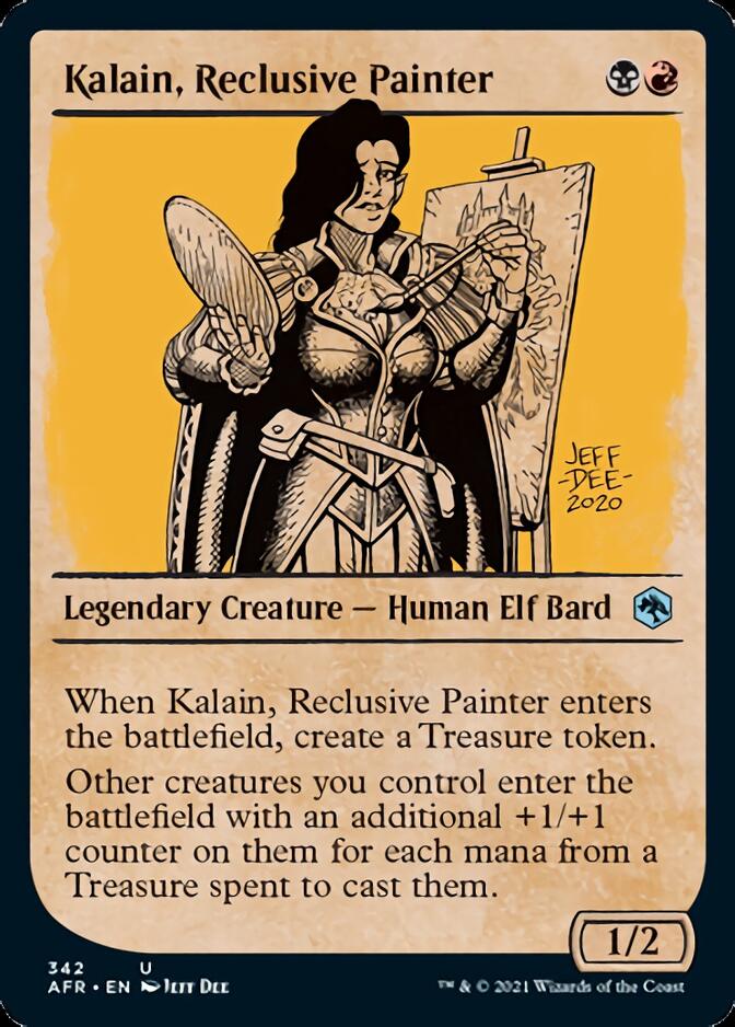 Kalain, Reclusive Painter (Showcase) [Dungeons & Dragons: Adventures in the Forgotten Realms] | Card Merchant Takapuna