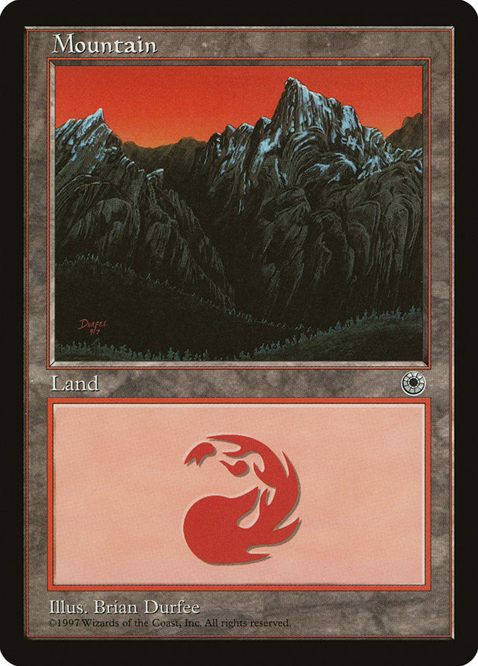 Mountain (9/7 Signature / Peak on Left) [Portal] | Card Merchant Takapuna