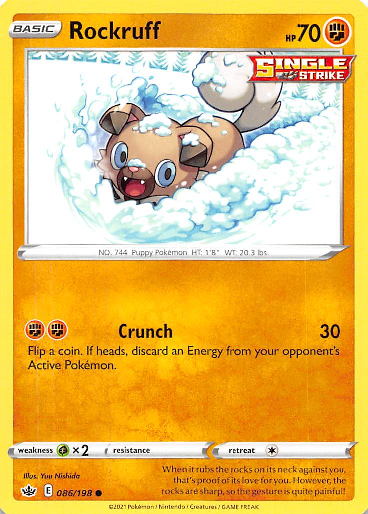 Rockruff (086/198) [Sword & Shield: Chilling Reign] | Card Merchant Takapuna