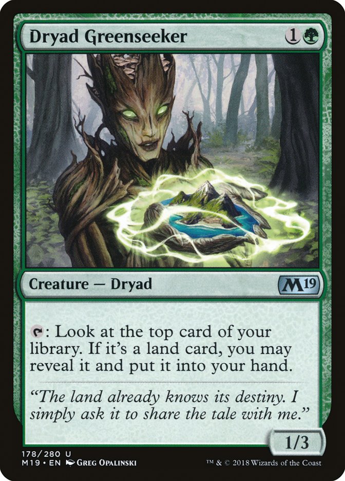 Dryad Greenseeker [Core Set 2019] | Card Merchant Takapuna