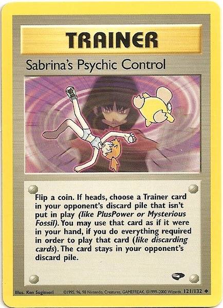 Sabrina's Psychic Control (121/132) [Gym Challenge Unlimited] | Card Merchant Takapuna