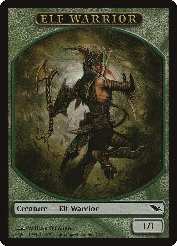 Elf Warrior Token (5/12) [Shadowmoor Tokens] | Card Merchant Takapuna