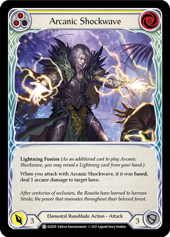 Arcanic Shockwave (Yellow) [ELE074] (Tales of Aria)  1st Edition Normal | Card Merchant Takapuna