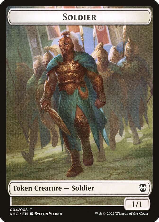 Bird (005) // Soldier Double-Sided Token [Kaldheim Commander Tokens] | Card Merchant Takapuna