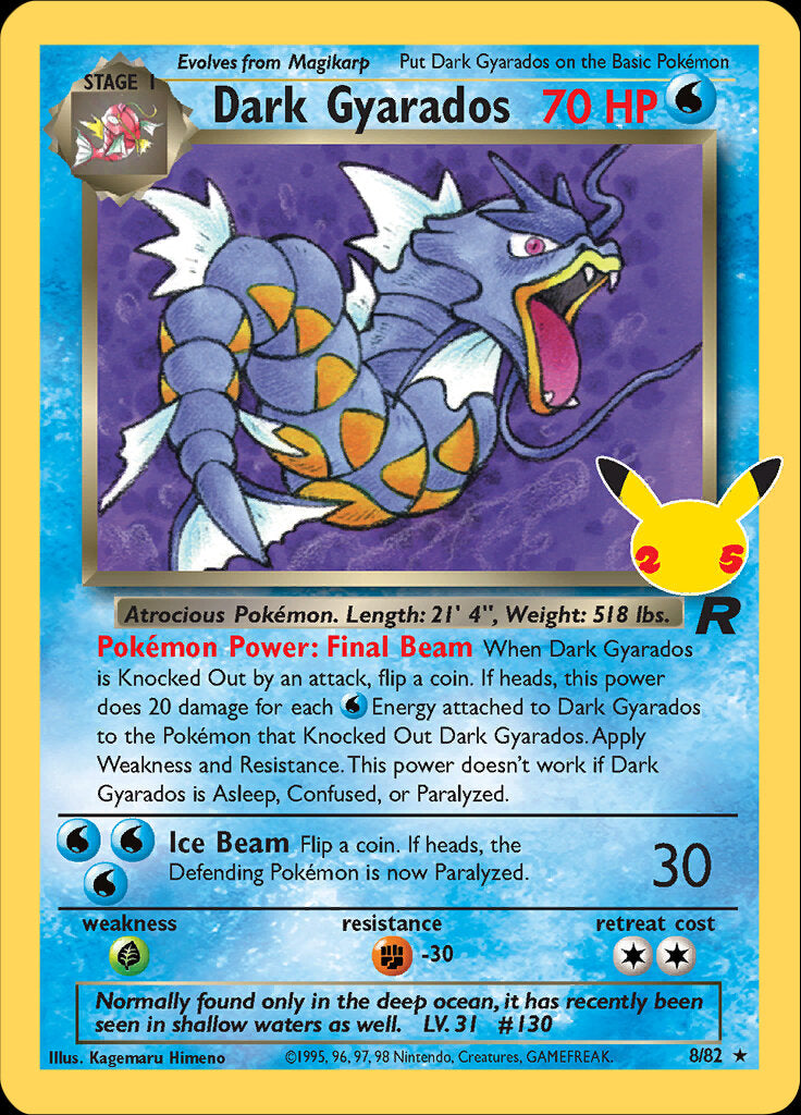 Dark Gyarados (8/82) [Celebrations: 25th Anniversary - Classic Collection] | Card Merchant Takapuna