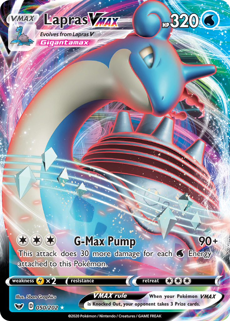 Lapras VMAX (050/202) [Sword & Shield: Base Set] | Card Merchant Takapuna