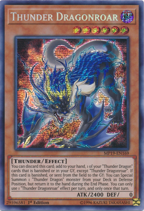 Thunder Dragonroar [MP19-EN169] Prismatic Secret Rare | Card Merchant Takapuna