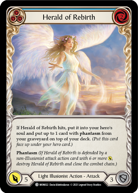 Herald of Rebirth (Blue) [MON022] (Monarch)  1st Edition Normal | Card Merchant Takapuna