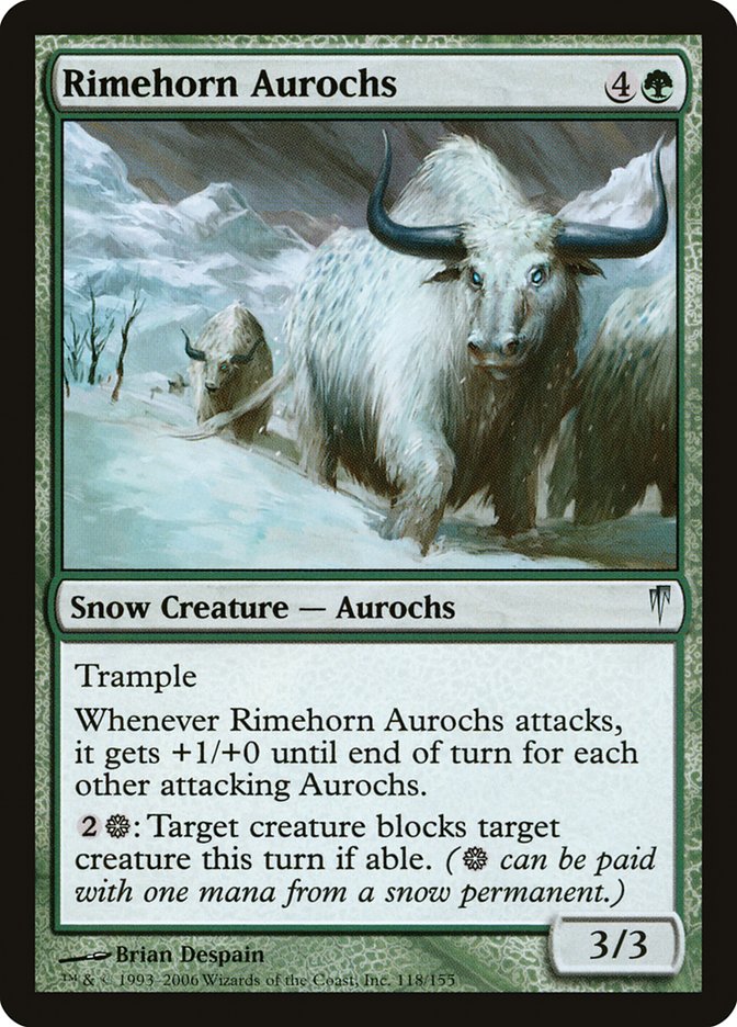 Rimehorn Aurochs [Coldsnap] | Card Merchant Takapuna