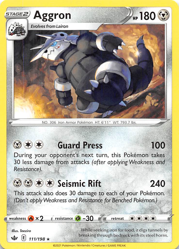 Aggron (111/198) [Sword & Shield: Chilling Reign] | Card Merchant Takapuna