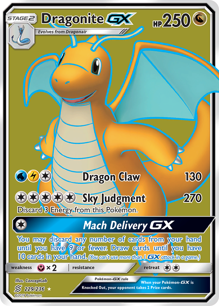 Dragonite GX (229/236) [Sun & Moon: Unified Minds] | Card Merchant Takapuna