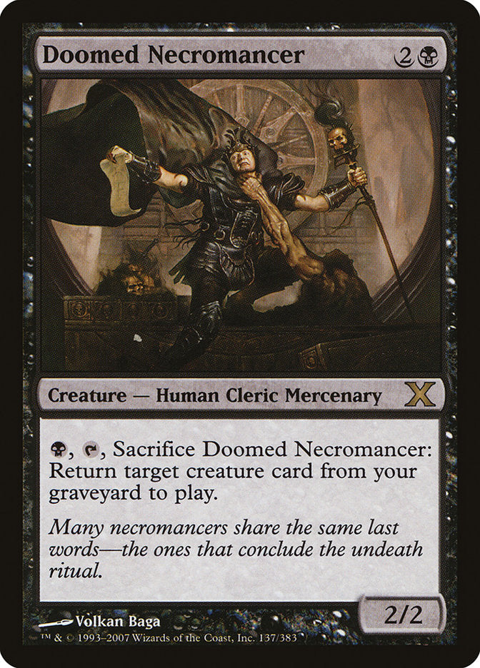 Doomed Necromancer [Tenth Edition] | Card Merchant Takapuna