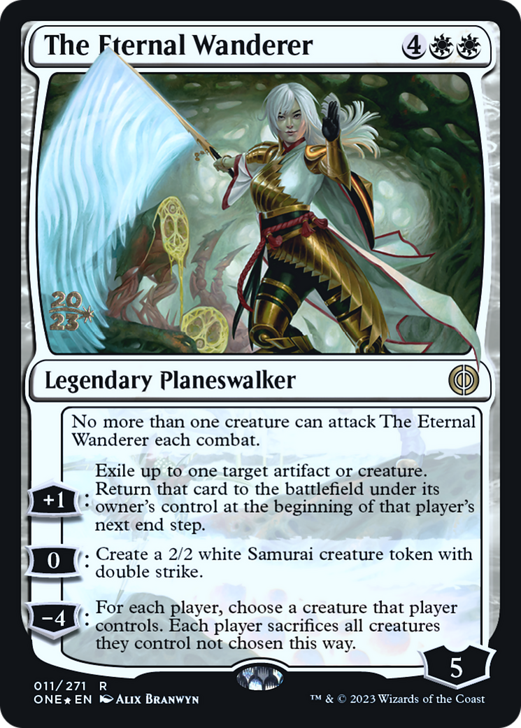 The Eternal Wanderer [Phyrexia: All Will Be One Prerelease Promos] | Card Merchant Takapuna