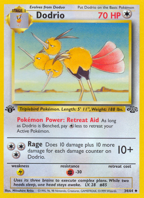 Dodrio (34/64) [Jungle 1st Edition] | Card Merchant Takapuna