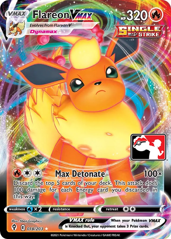 Flareon VMAX (018/203) [Prize Pack Series One] | Card Merchant Takapuna