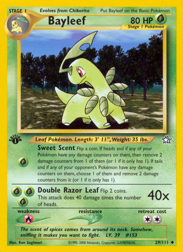 Bayleef (29/111) [Neo Genesis 1st Edition] | Card Merchant Takapuna