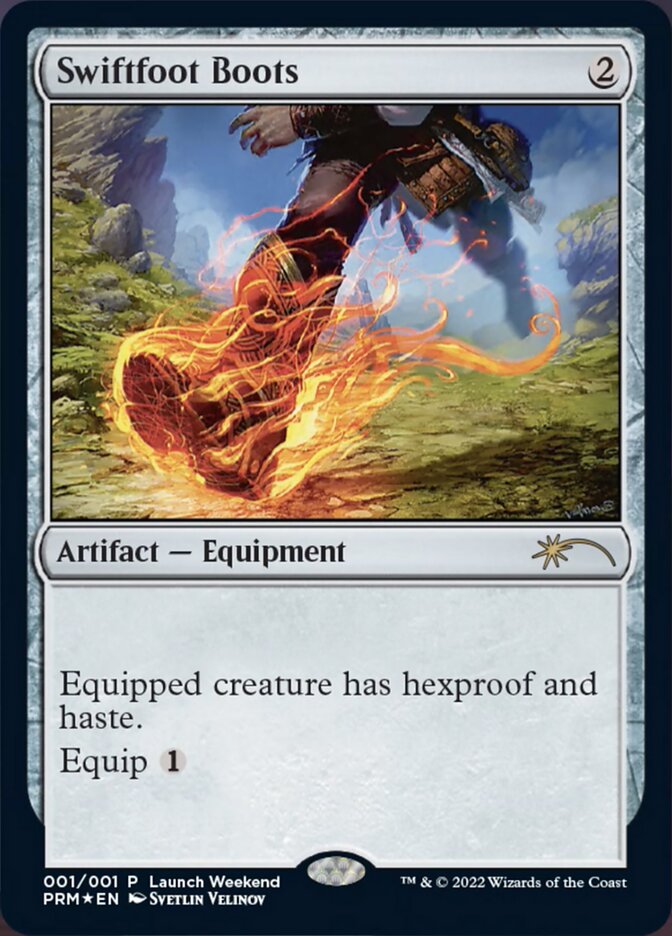 Swiftfoot Boots [Wizards Play Network 2022] | Card Merchant Takapuna