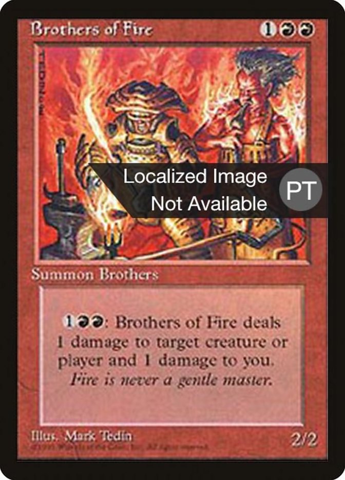 Brothers of Fire [Fourth Edition (Foreign Black Border)] | Card Merchant Takapuna