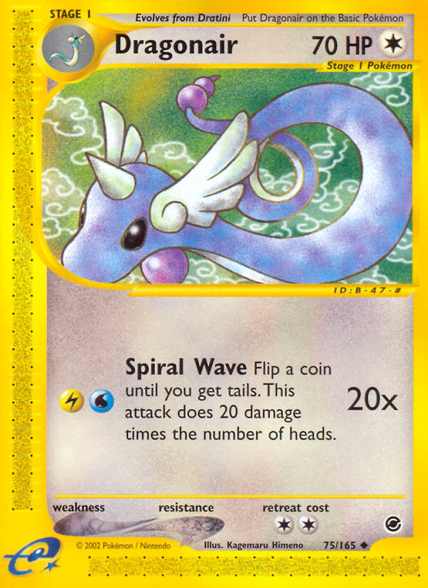 Dragonair (75/165) [Expedition: Base Set] | Card Merchant Takapuna