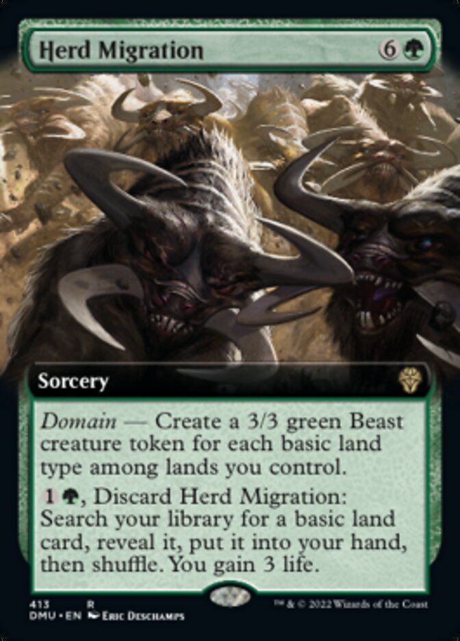 Herd Migration (Extended Art) [Dominaria United] | Card Merchant Takapuna