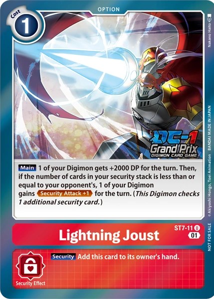 Lightning Joust [ST7-11] (Grand Prix 2022) [Starter Deck: Gallantmon] | Card Merchant Takapuna