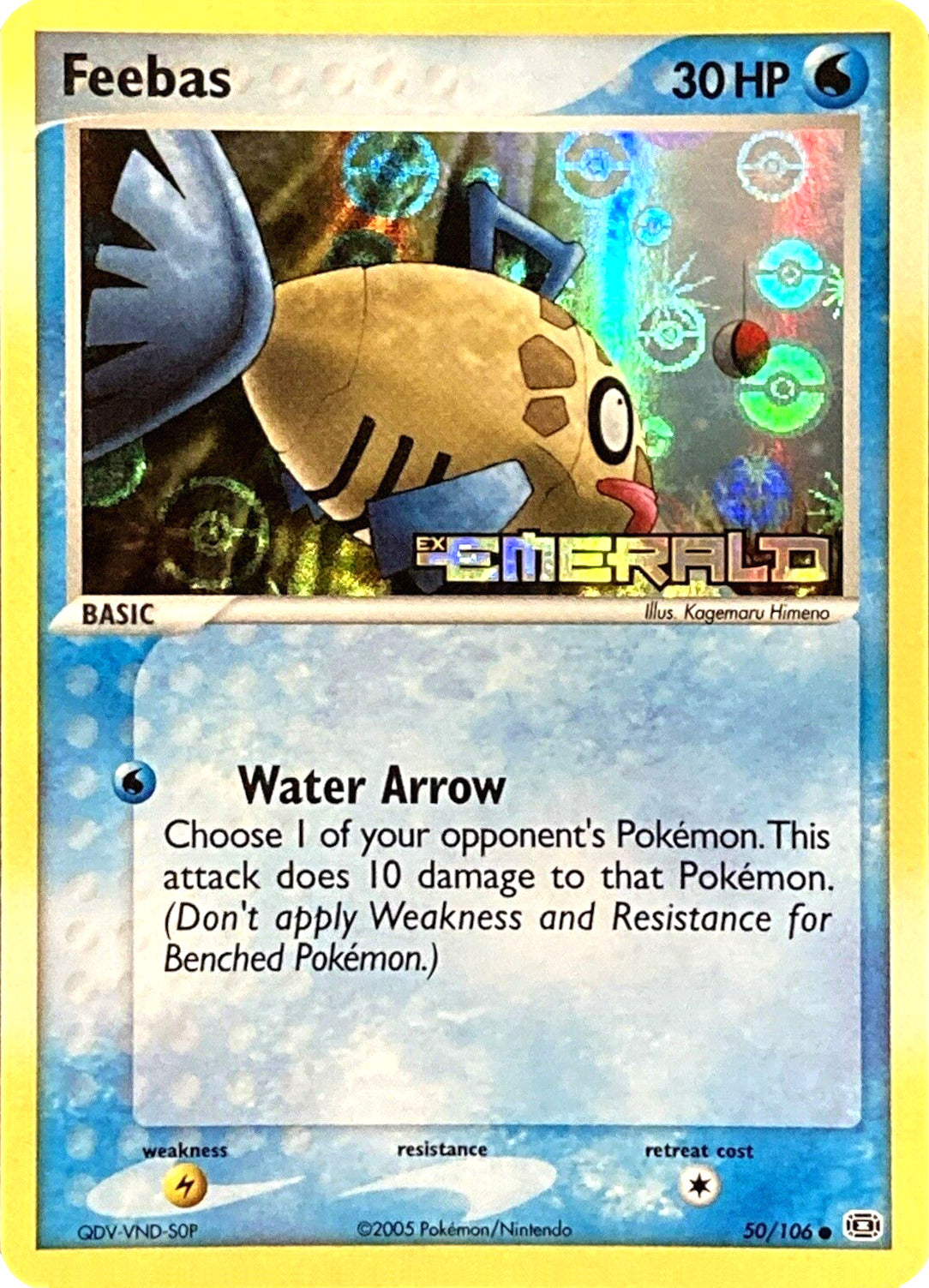 Feebas (50/106) (Stamped) [EX: Emerald] | Card Merchant Takapuna