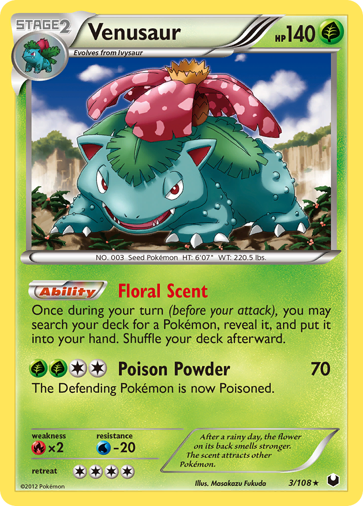 Venusaur (3/108) [Black & White: Dark Explorers] | Card Merchant Takapuna