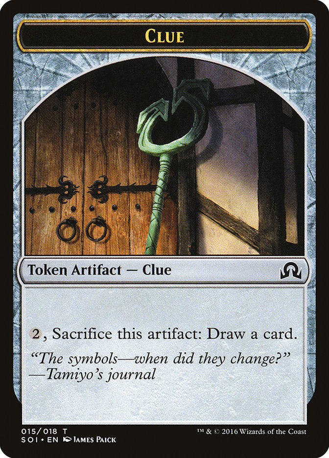 Clue Token (015/018) [Shadows over Innistrad Tokens] | Card Merchant Takapuna