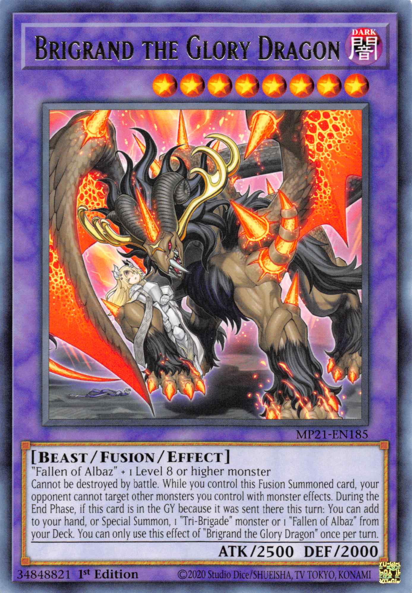 Brigrand the Glory Dragon [MP21-EN185] Rare | Card Merchant Takapuna