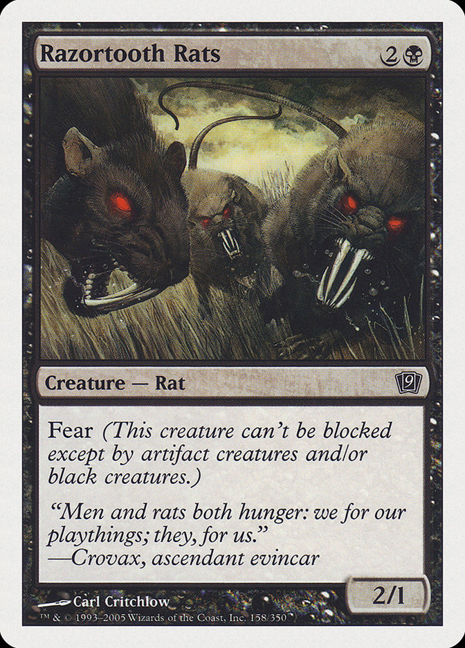 Razortooth Rats [Ninth Edition] | Card Merchant Takapuna