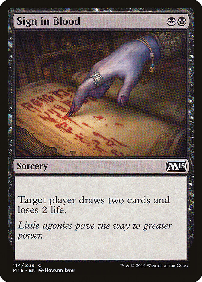 Sign in Blood [Magic 2015] | Card Merchant Takapuna