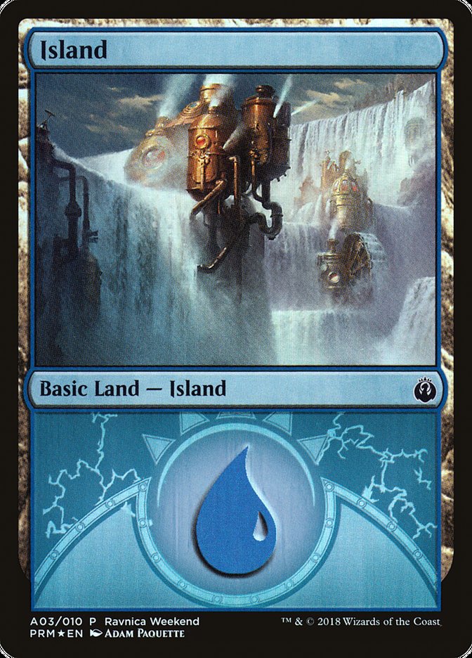 Island (A03) [Ravnica Allegiance Ravnica Weekend] | Card Merchant Takapuna