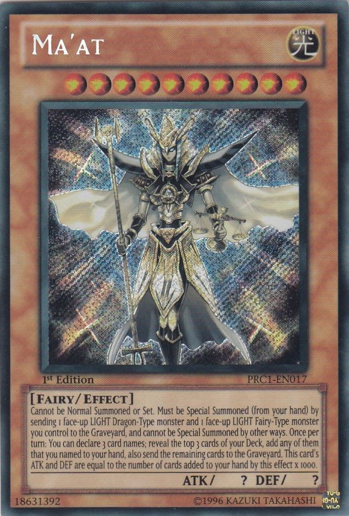 Ma'at [PRC1-EN017] Secret Rare | Card Merchant Takapuna