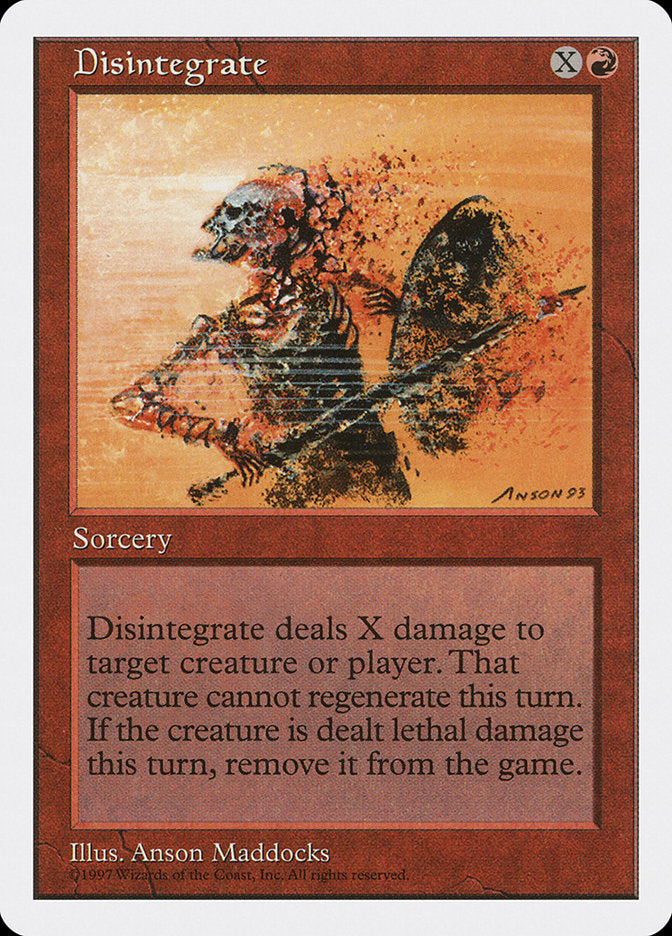 Disintegrate [Fifth Edition] | Card Merchant Takapuna