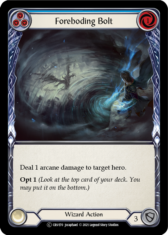 Foreboding Bolt (Blue) [U-CRU170] (Crucible of War Unlimited)  Unlimited Normal | Card Merchant Takapuna