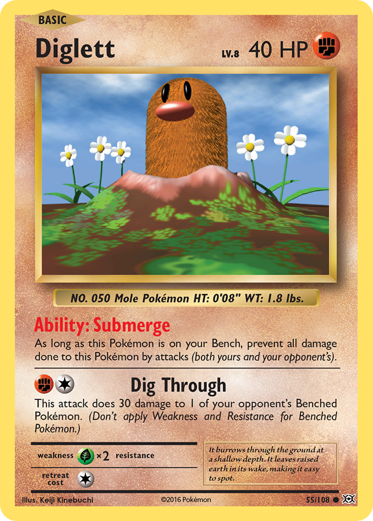 Diglett (55/108) [XY: Evolutions] | Card Merchant Takapuna