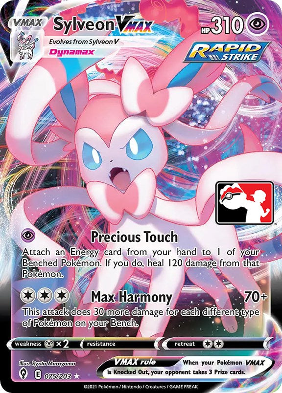 Sylveon VMAX (075/203) [Prize Pack Series One] | Card Merchant Takapuna