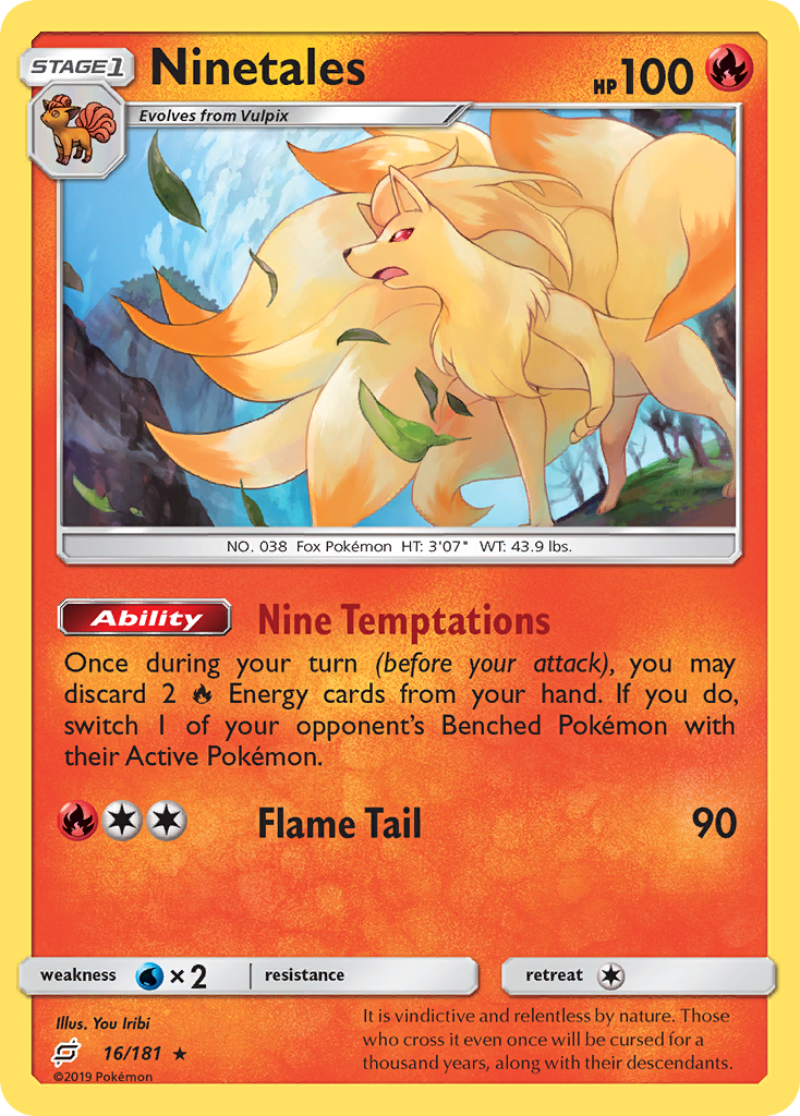 Ninetales (16/181) [Sun & Moon: Team Up] | Card Merchant Takapuna