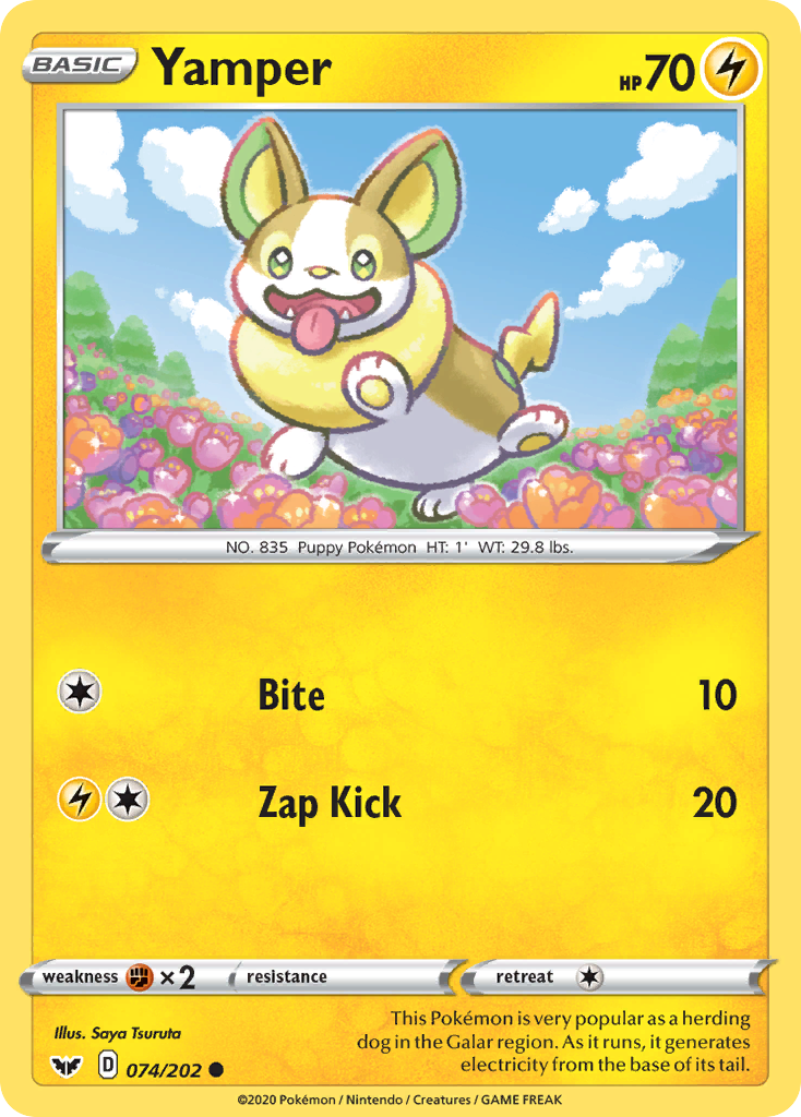 Yamper (074/202) [Sword & Shield: Base Set] | Card Merchant Takapuna