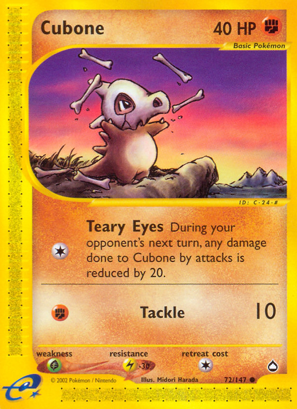 Cubone (72/147) [Aquapolis] | Card Merchant Takapuna