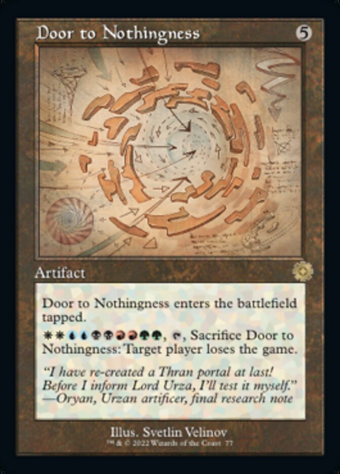 Door to Nothingness (Retro Schematic) [The Brothers' War Retro Artifacts] | Card Merchant Takapuna