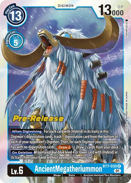 AncientMegatheriummon [BT7-030] [Next Adventure Pre-Release Cards] | Card Merchant Takapuna